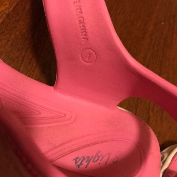 Skechers Pink Heart Lights Rubber Sandals size 1 - Picture 5 of 5
